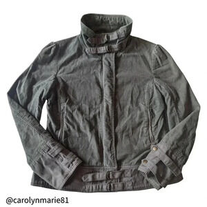 A WEAR Uncut Cord Olive Green Utility Jacket Size 14 Vintage Fits Like L